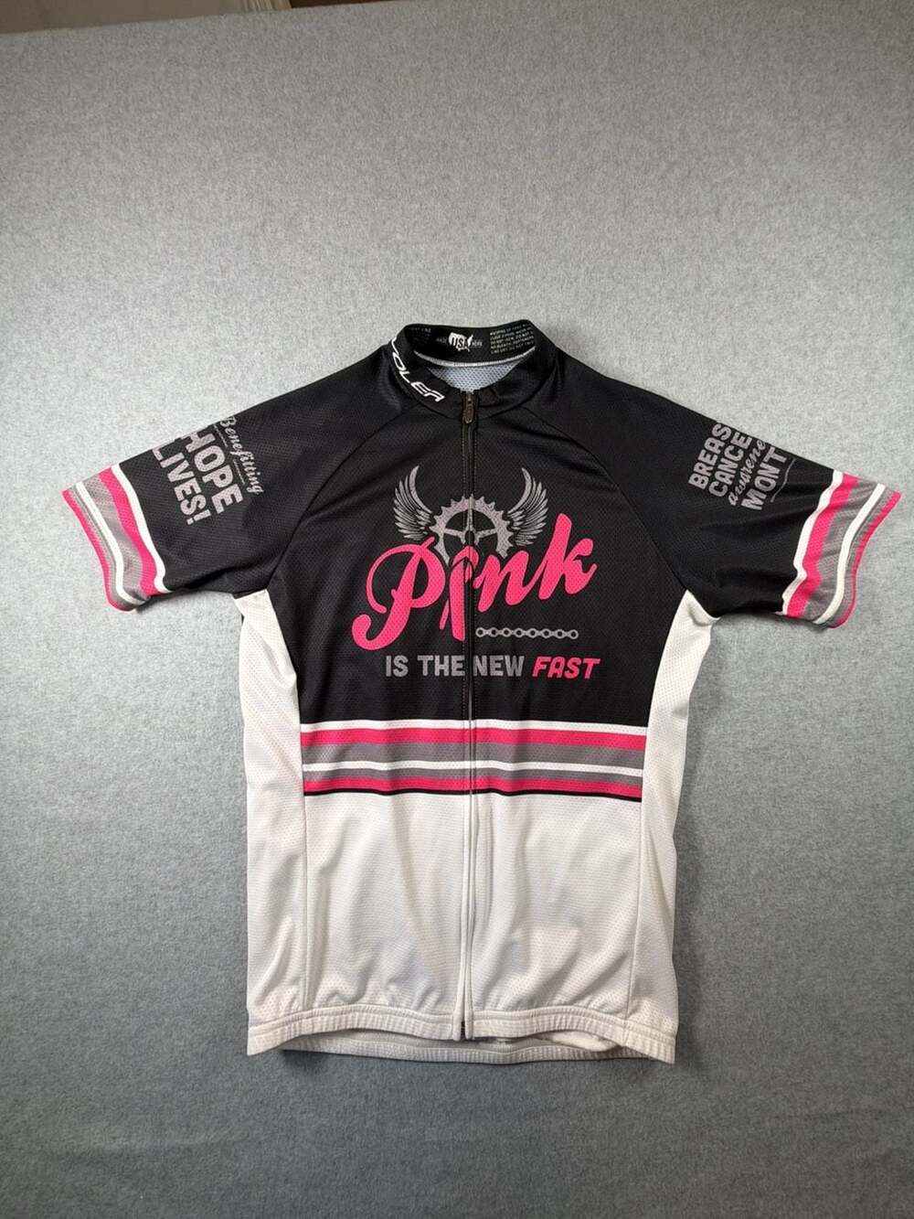 Voler Mens LRG Pink Is The New Fast Breast Cancer Awareness Cycling Jersey